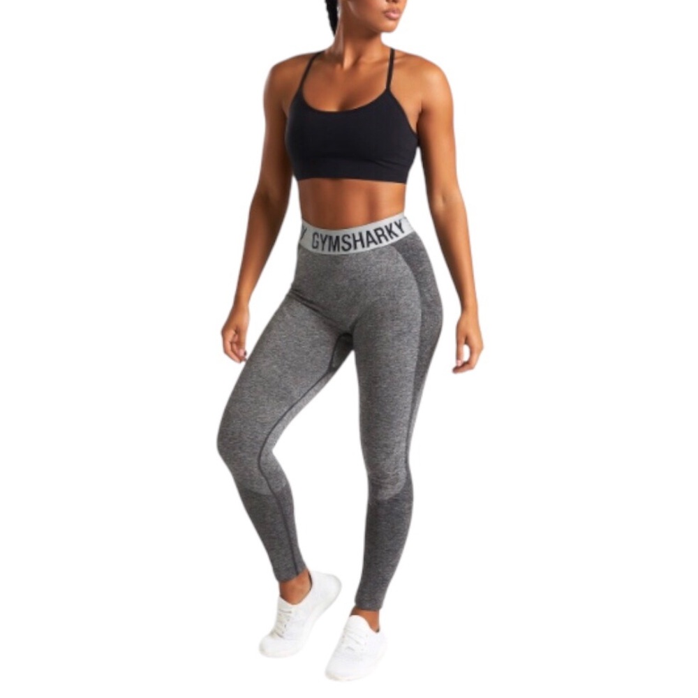 Gymshark Women’s Athletic Leggings Size S Gray Stretch Moisture Wicking